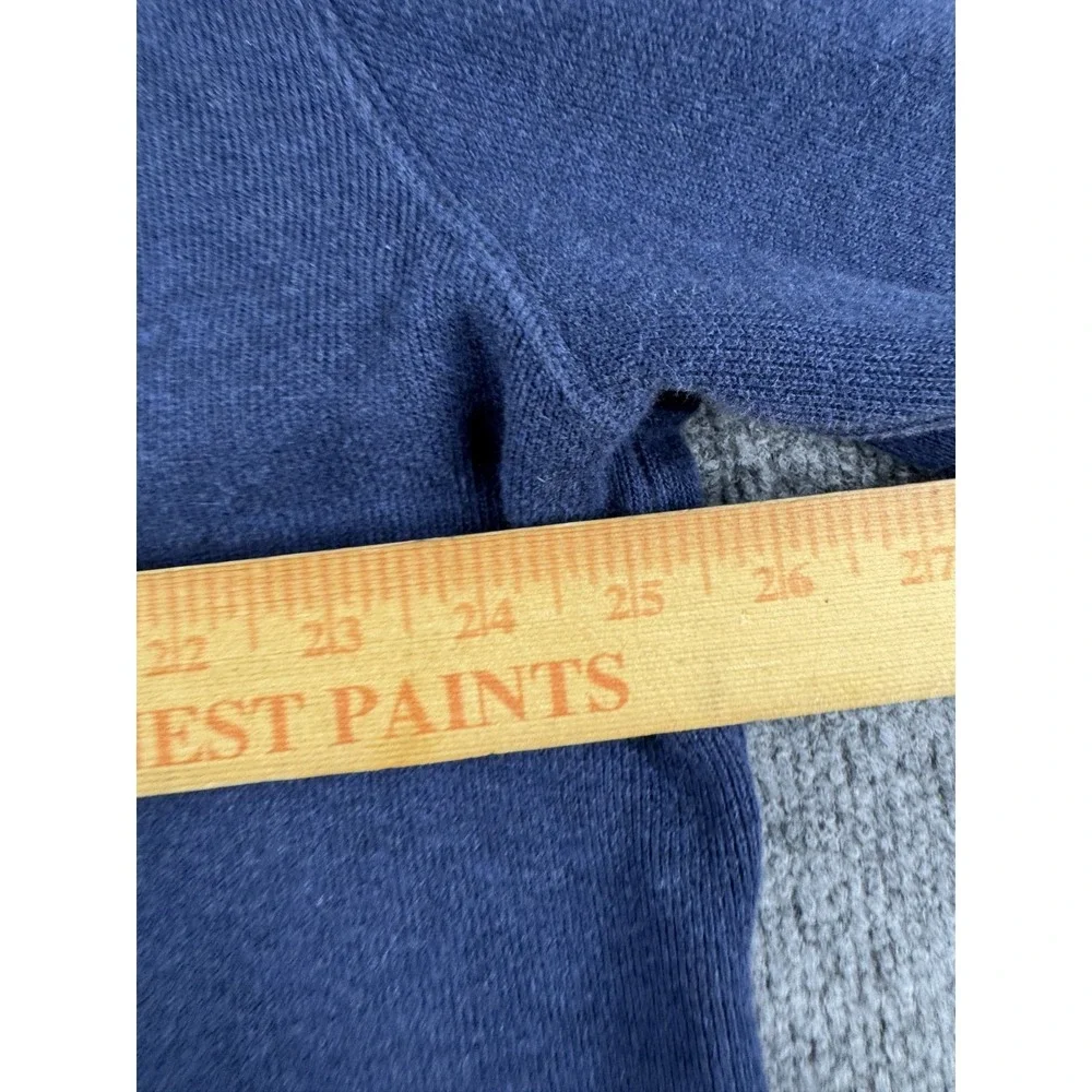 VINTAGE Polo Ralph Lauren Sweater Mens XL Blue 1/4 Zip Pullover Mock Neck Cotton